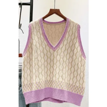 V-Neck Knitted Vest