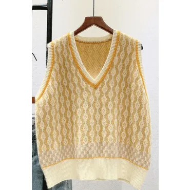 V-Neck Knitted Vest