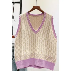 V-Neck Knitted Vest