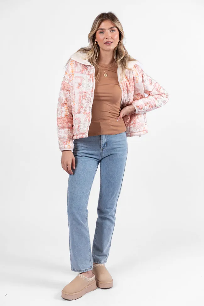 Vail Valley Pink Multi Patch Floral Quilted Zip Up Jacket SALE