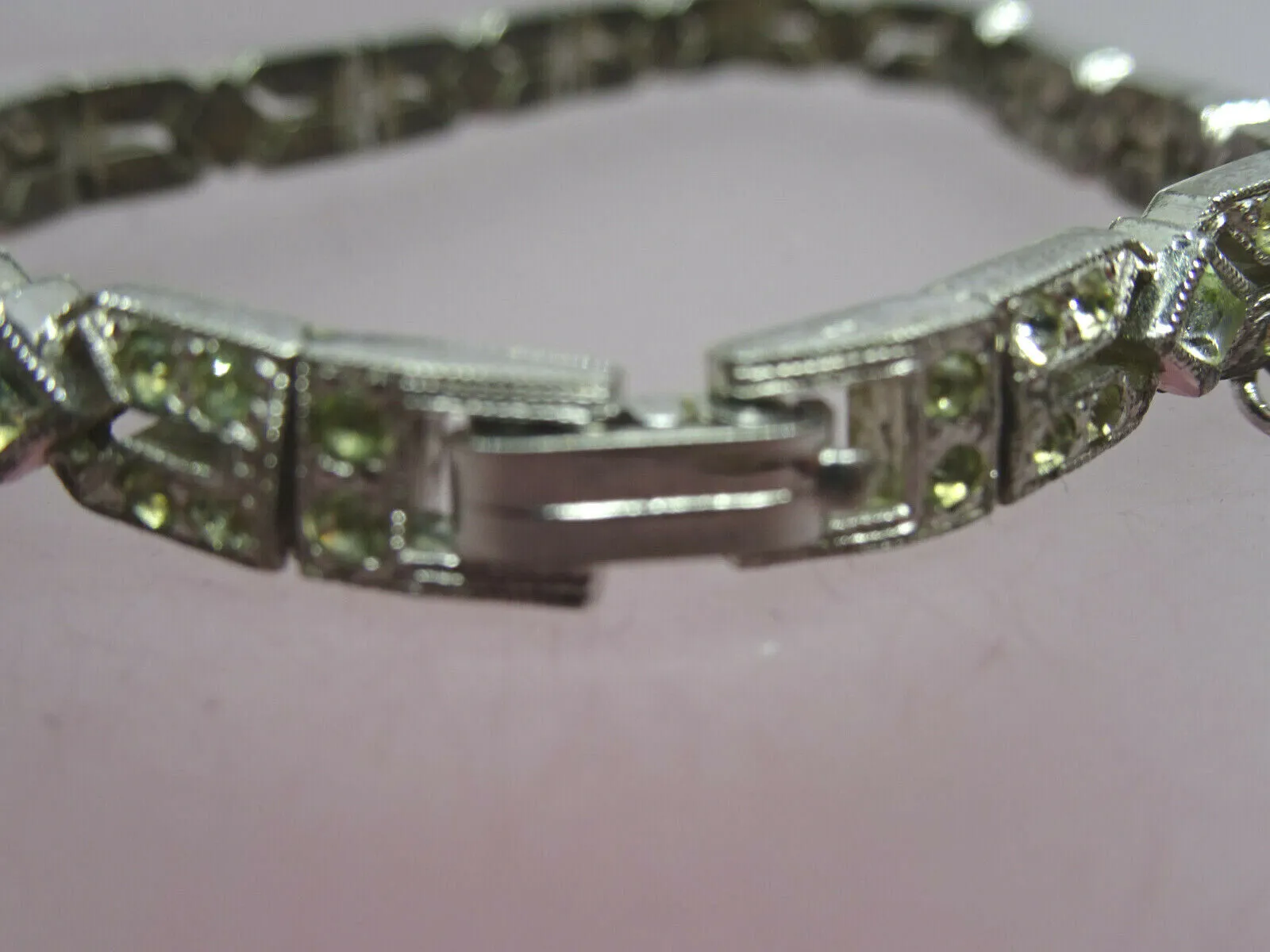 Vintage Engel Brothers Art Deco Rhinestone Paste Bracelet E.B. Bridal Bracelet