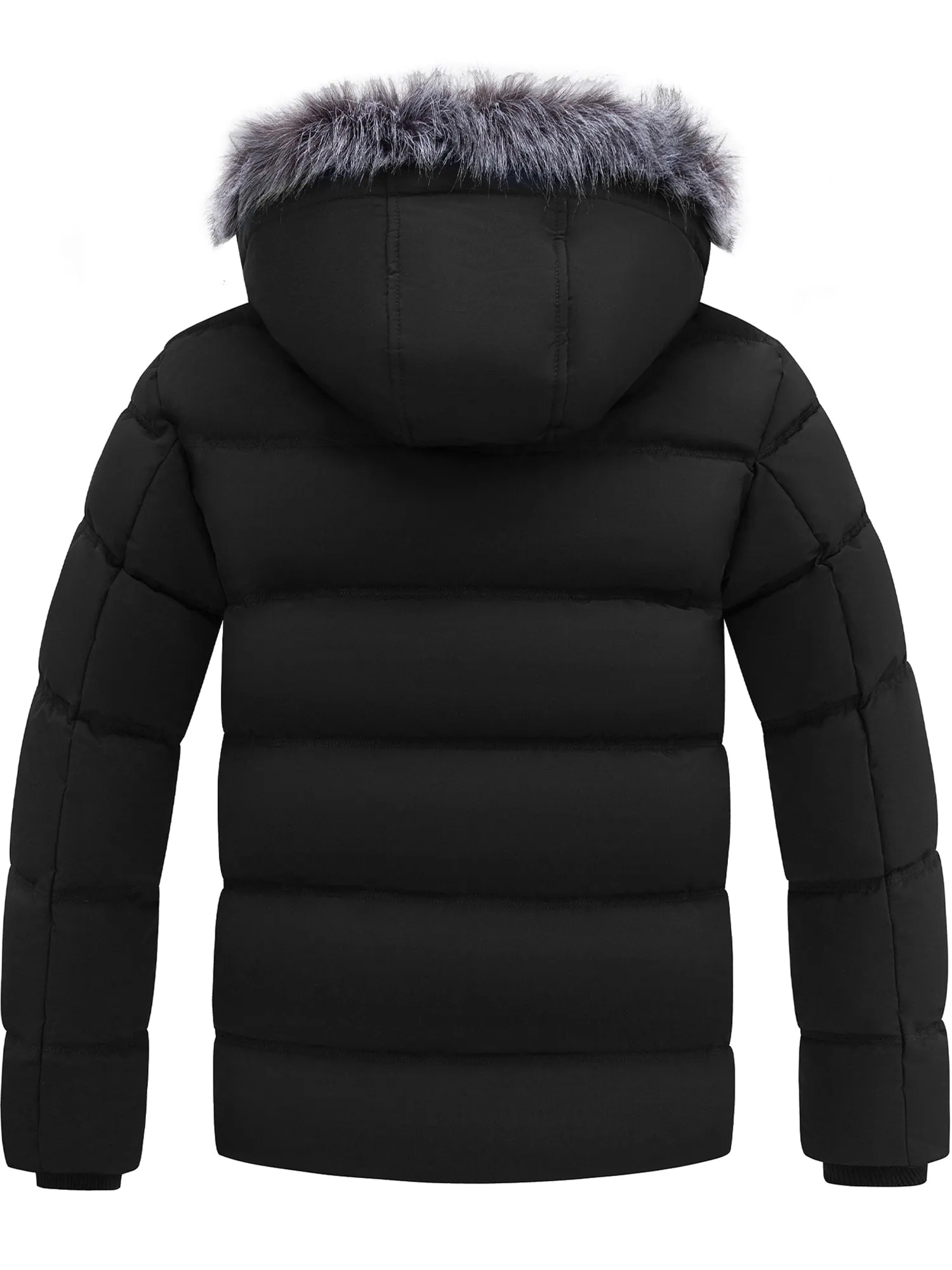 Wantdo Men's Winter Puffer Jacket Thicken Winter Coat Warm Padded Jacket with Hood