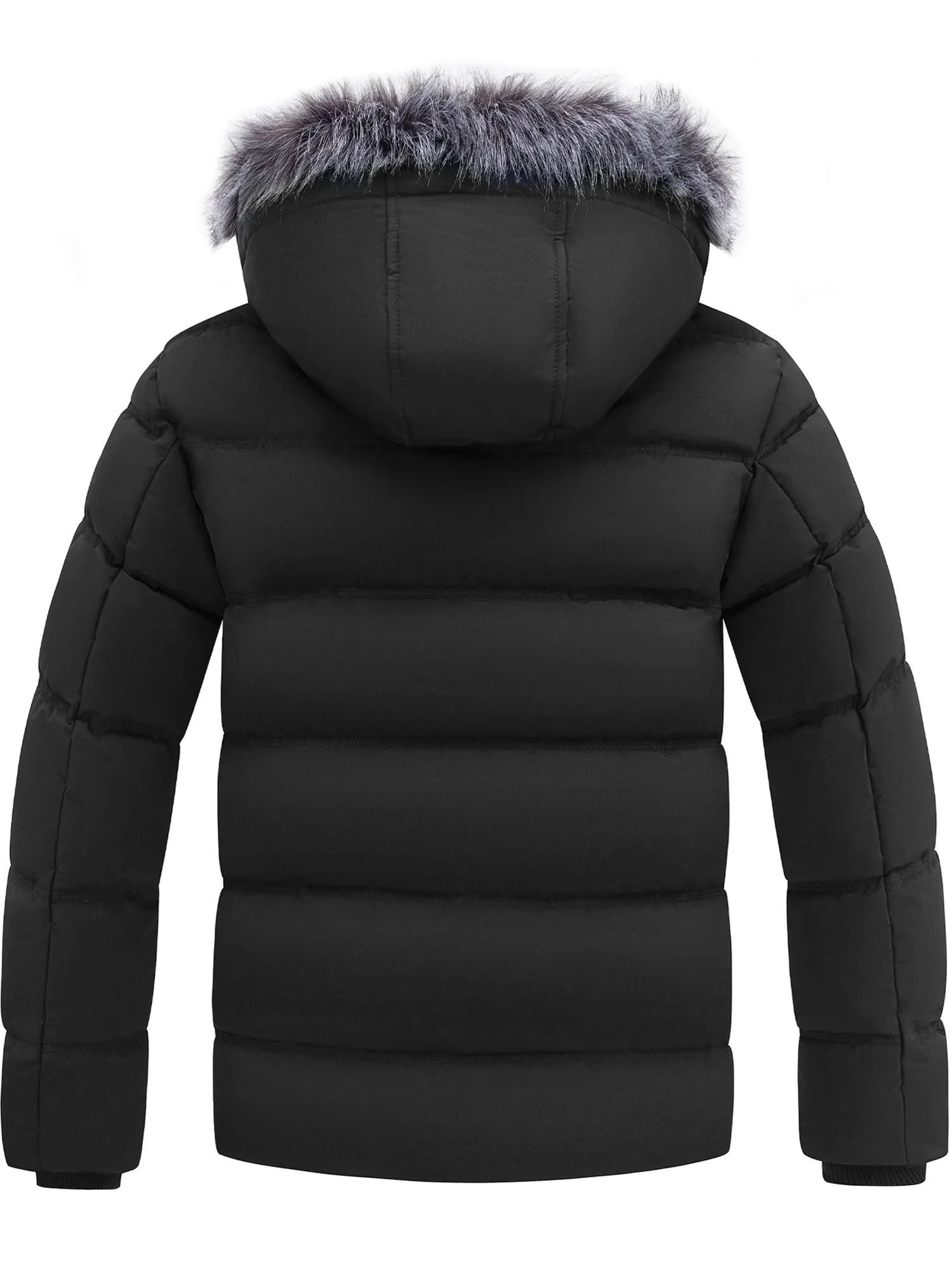 Wantdo Men's Winter Puffer Jacket Thicken Winter Coat Warm Padded Jacket with Hood