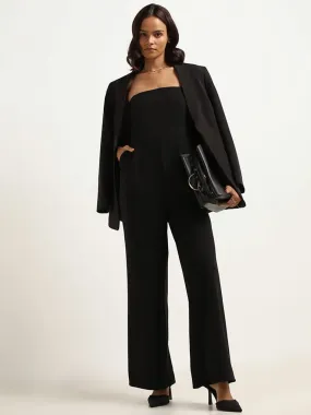 Wardrobe Black Strapless Jumpsuit