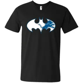 We Are The Detroit Lions Batman Nfl Mashup Men V-Neck T-Shirt