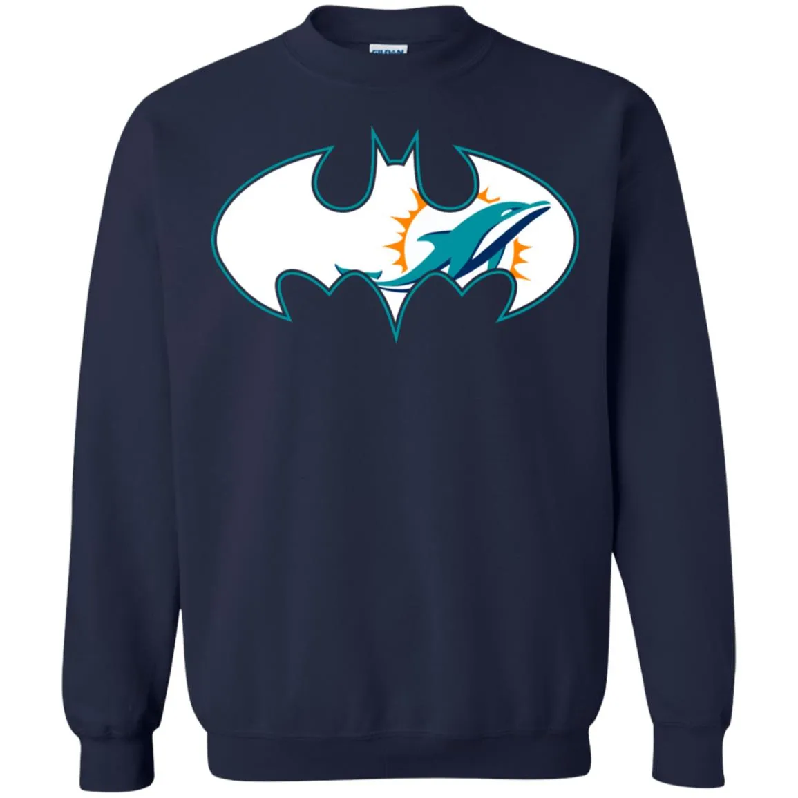 We Are The Miami Dolphins Batman Nfl Mashup Crewneck Pullover Sweatshirt