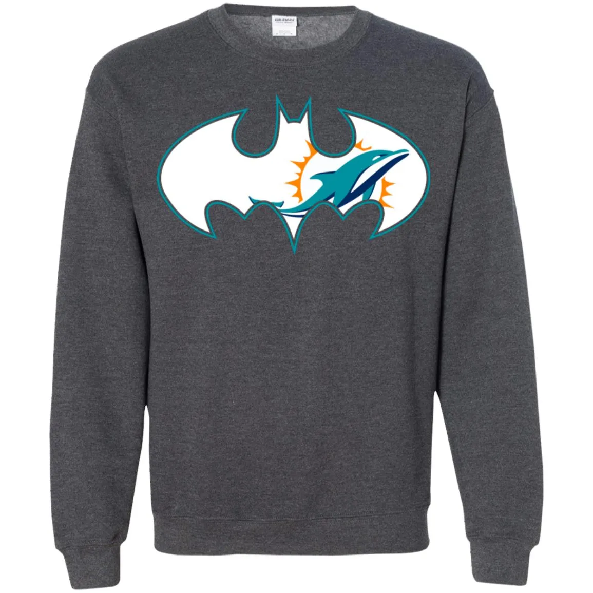 We Are The Miami Dolphins Batman Nfl Mashup Crewneck Pullover Sweatshirt