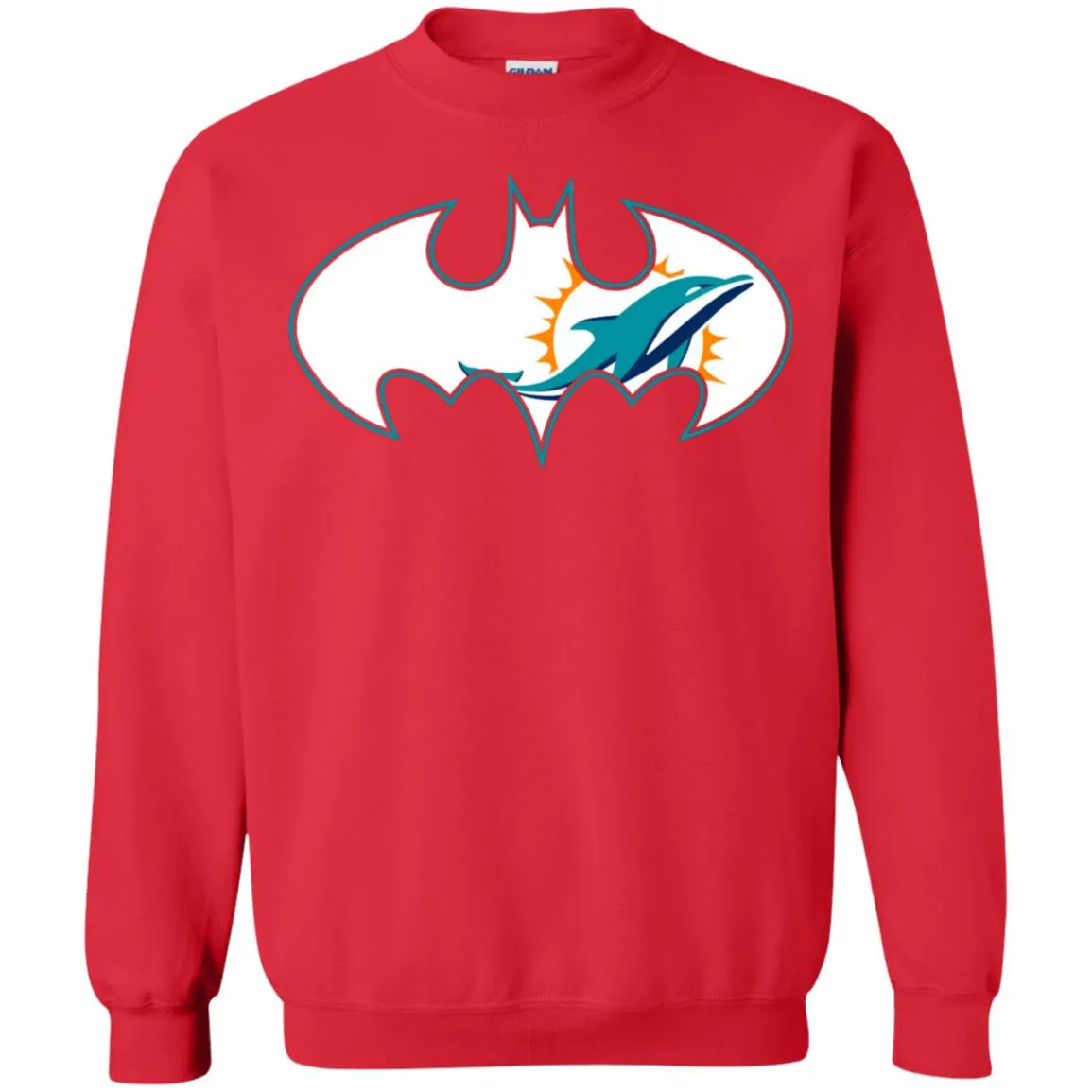 We Are The Miami Dolphins Batman Nfl Mashup Crewneck Pullover Sweatshirt