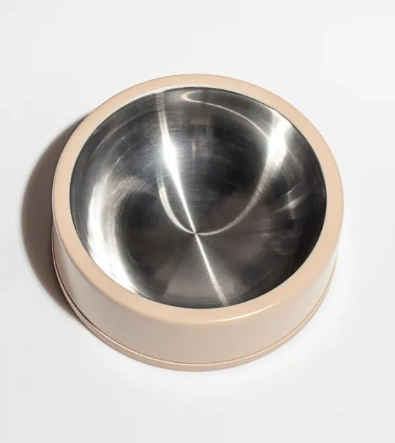 Wild One Nonslip Stainless Steel Dog Bowl (Tan)