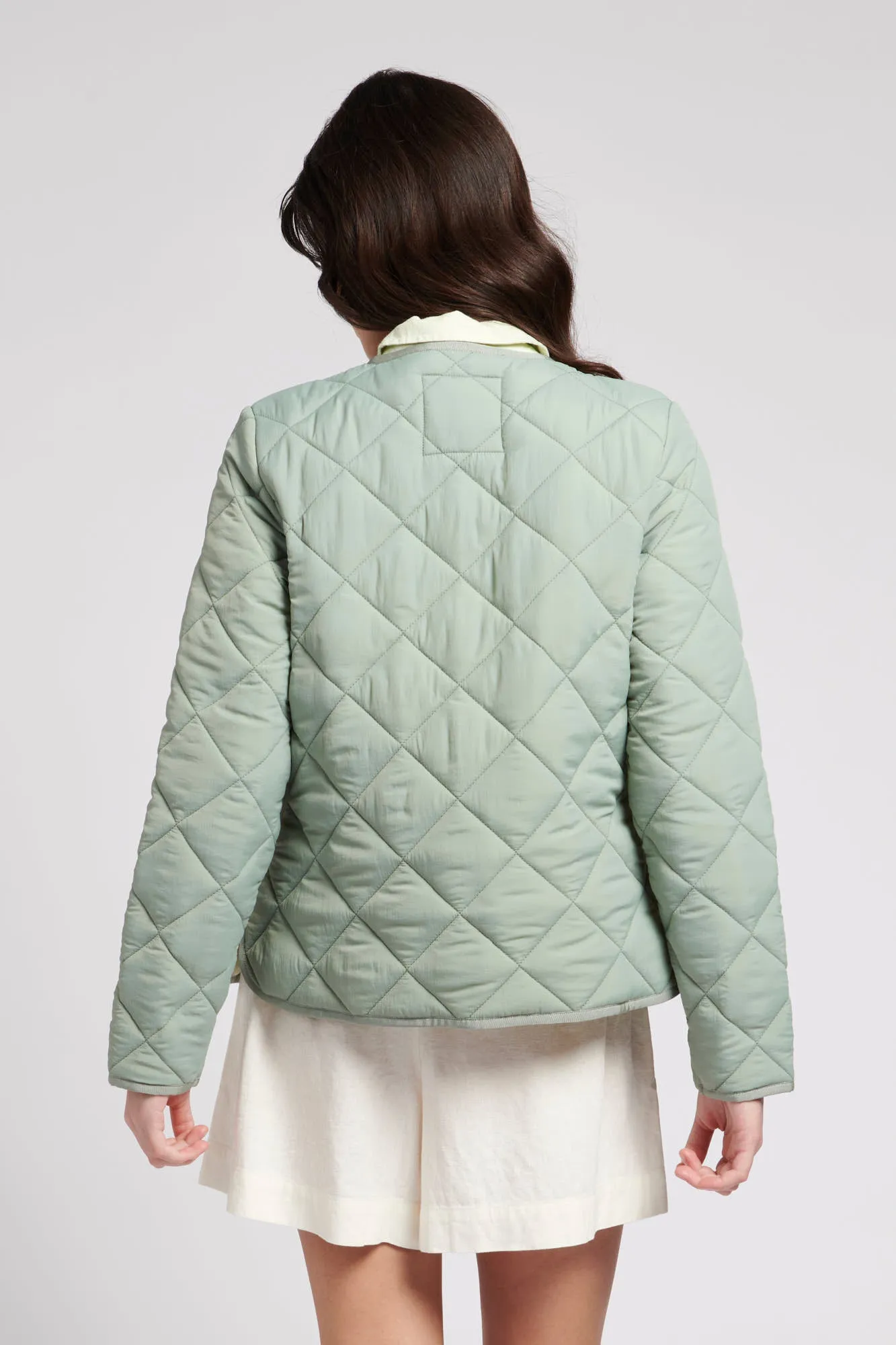 Womens Lightweight Puffer Jacket in Iceberg Green