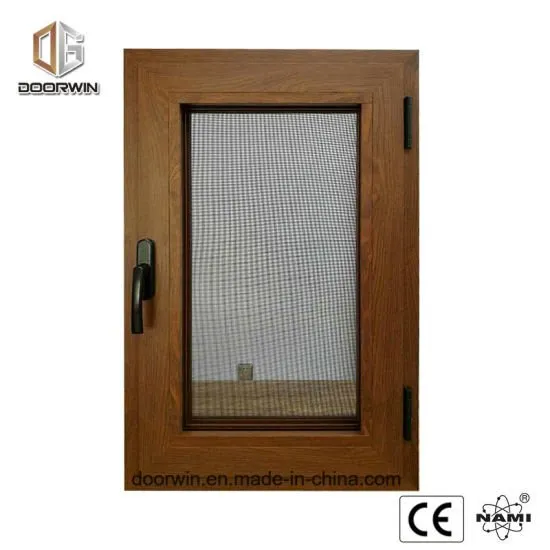 Wood Grain Aluminum Window with Burglar Proof Screen - China Casement Inward Opening Window, 2 Glass Wood Windows