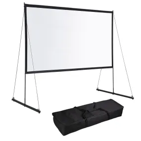 Yescom Outdoor Portable Projection Screen PVC w/ Metal Stand 150in 16:9