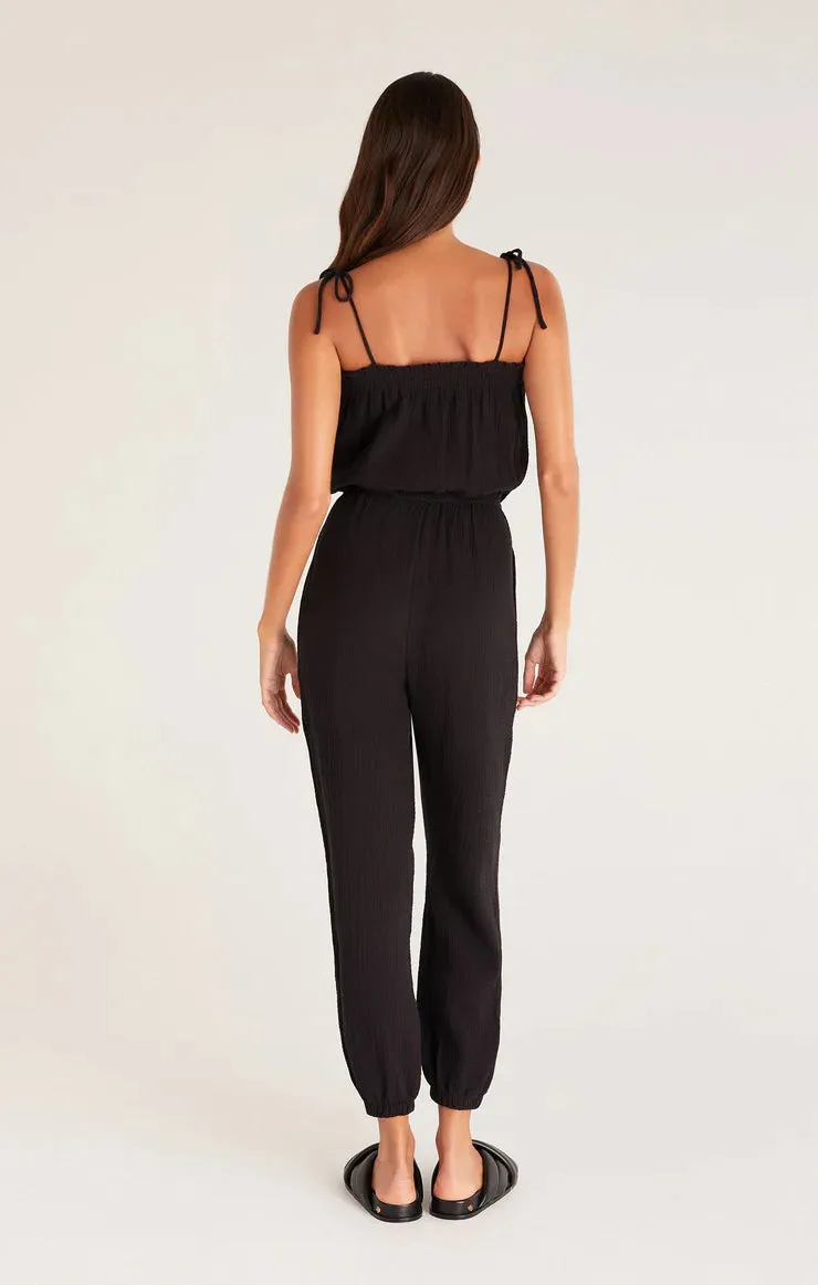 ZSU Kiara Black Gauze Jumpsuit