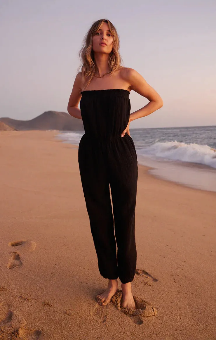 ZSU Kiara Black Gauze Jumpsuit