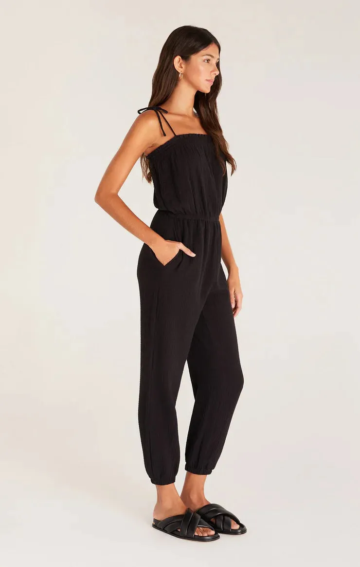 ZSU Kiara Black Gauze Jumpsuit